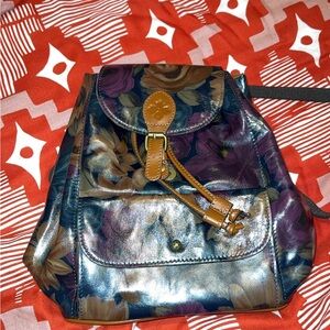 Patricia Nash Floral Leather Backpack